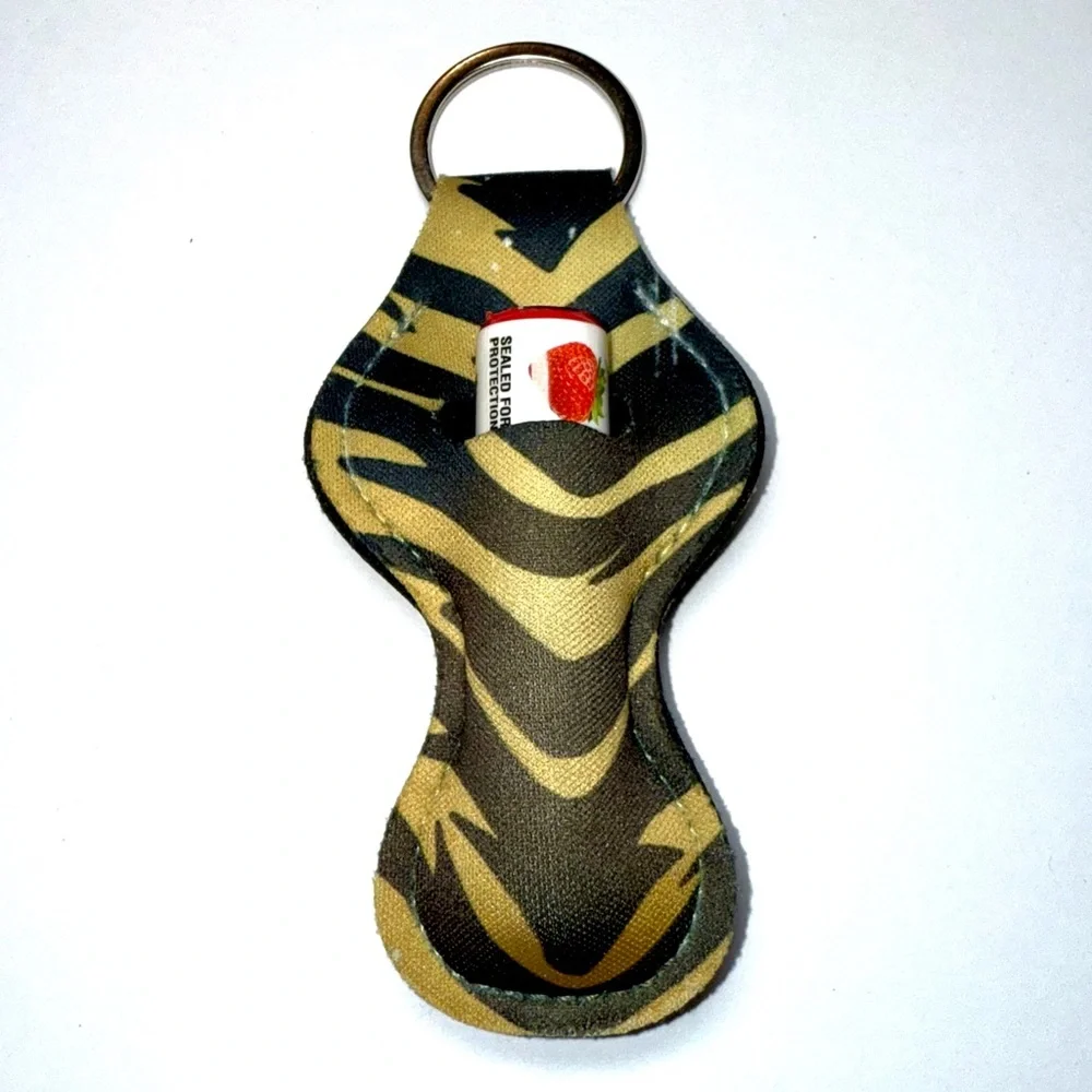 NWOT-Colorful Lip Balm Holder Keychains (5)
